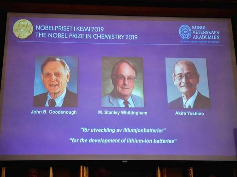 Le prix Nobel de chimie récompense trois chercheurs pour leurs travaux sur les batteries au lithium