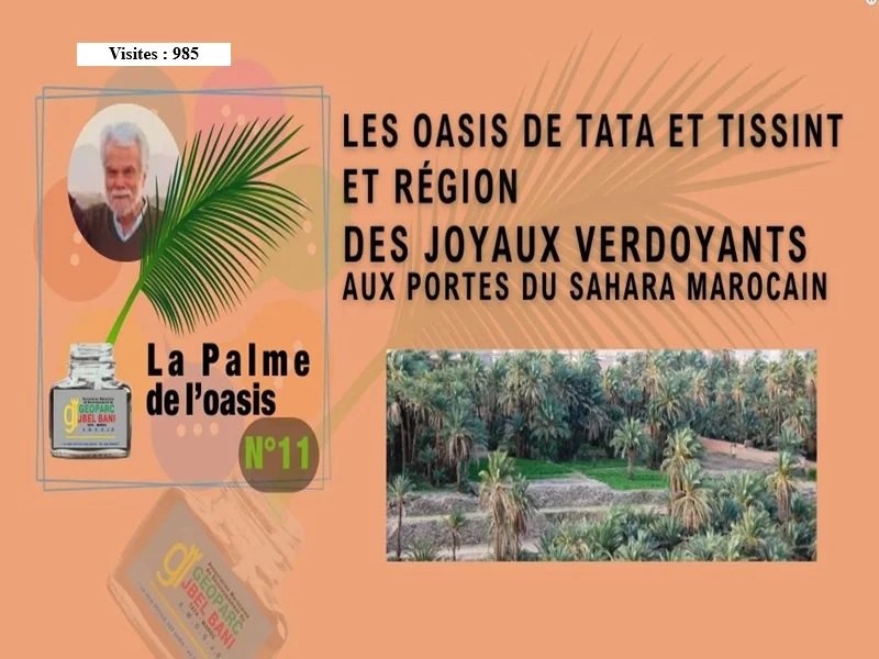 «La Palme de l'Oasis 11> Les Oasis de Tata et Tissint et region, DES JOYAUX VERDOY ANTS AUX PORTES DU SAHARA MAROCAIN