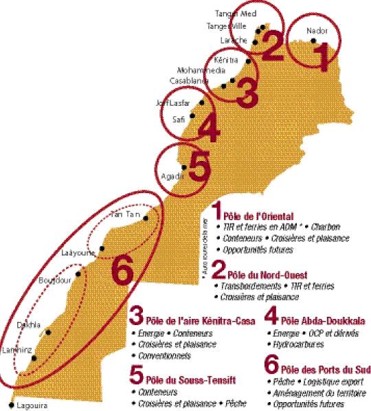 Infrastructures    Le Maroc se dote de 6 grands pôles portuaires