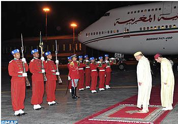 SM le Roi regagne le Maroc au terme d'une tournée dans quatre pays du Golfe et en Jordanie