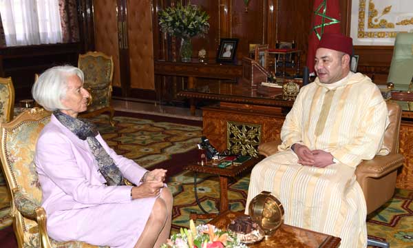 Sa Majesté le Roi Mohammed VI a reçu, vendredi au Palais Royal de Rabat, Mme Christine