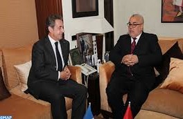 Abdelilah Benkirane s'entretient à Rabat avec Nicolas Sarkozy