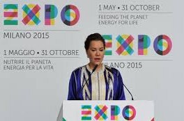 Expo Milan 2015     S.A.R. la Princesse Lalla Hasnaa préside à Milan la cérémonie officielle de célébration de la Journée nationale du Maroc et inaugure le pavillon du Royaume