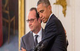 Nous sommes tous Français, lance Obama en français au côté de Hollande