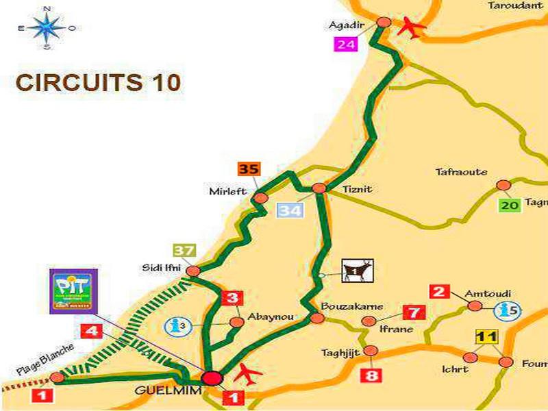 Circuit territoire soutenable du Géoparc Jbel Bani :Circuits vers atlantique & arriere pays