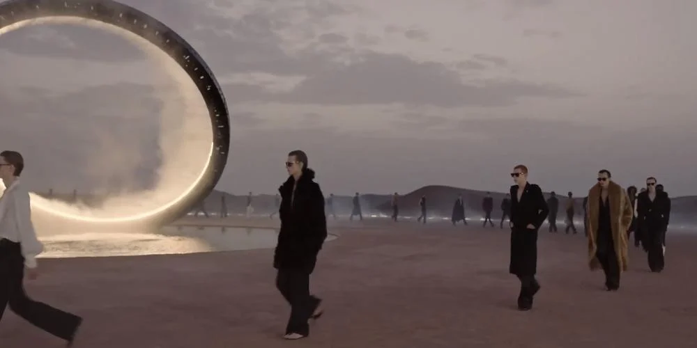 Piscine, climatiseurs, bâtiments éphémères : Yves Saint Laurent choque avec son défilé en plein désert