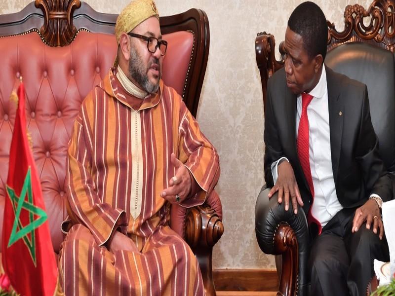 Arrivée du Roi Mohammed VI à Lusaka en Zambie