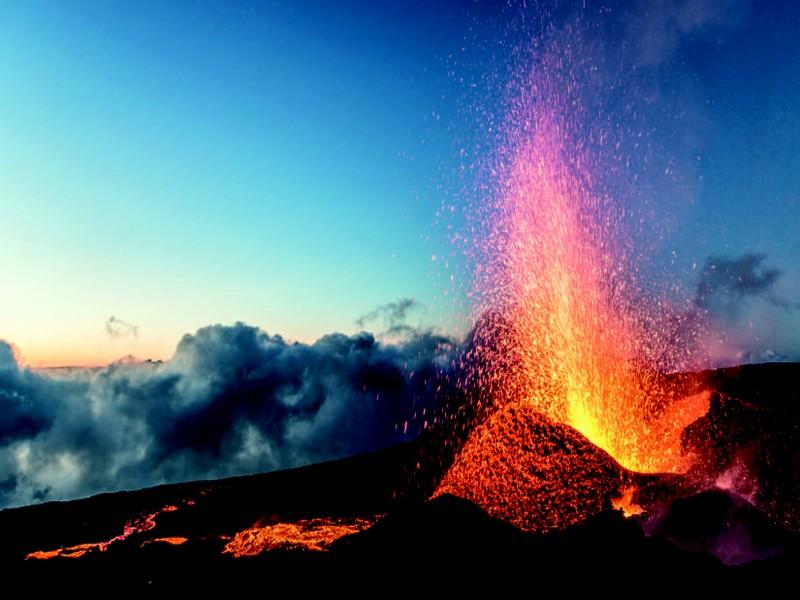 Eruption et pollution