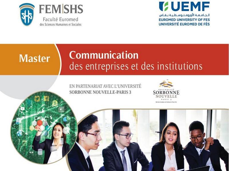 Master : Communication des entreprises et des institutions