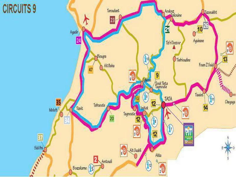 Circuit territoire soutenable du Géoparc Jbel Bani : Circuits montagnes, palmeraies et desert