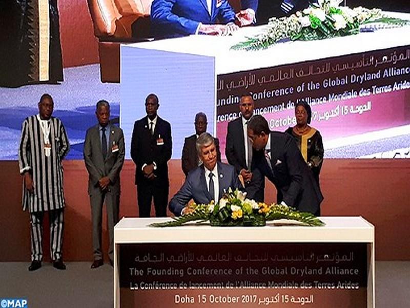 Le Maroc signe à Doha l’acte fondateur de l’Alliance mondiale des terres arides