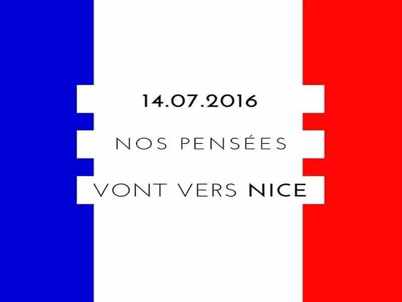 Nos pensées vont vers Nice