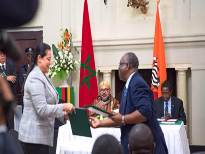 Maroc – Zambie : Signature de 19 accords gouvernementaux et de partenariats économiques