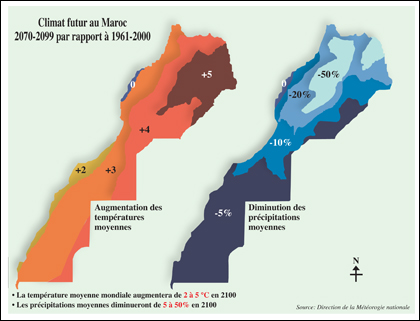  Réchauffement climatique  Maroc