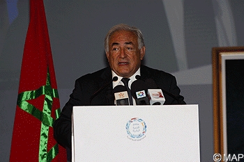 INDH   Le Maroc bien engagé sur la bonne voie du développement Dominique  Strauss-Khan   (DG du FMI)