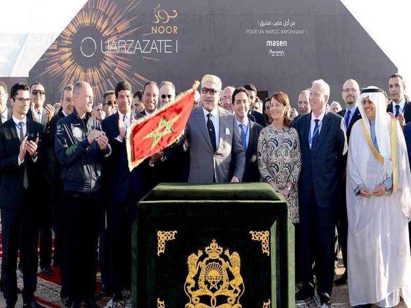 S.M. le Roi préside la cérémonie de mise en service officielle de la 1re centrale du complexe solaire «Noor-Ouarzazate» et lance les travaux de réalisation des 2e et 3e centrales de ce mégaprojet